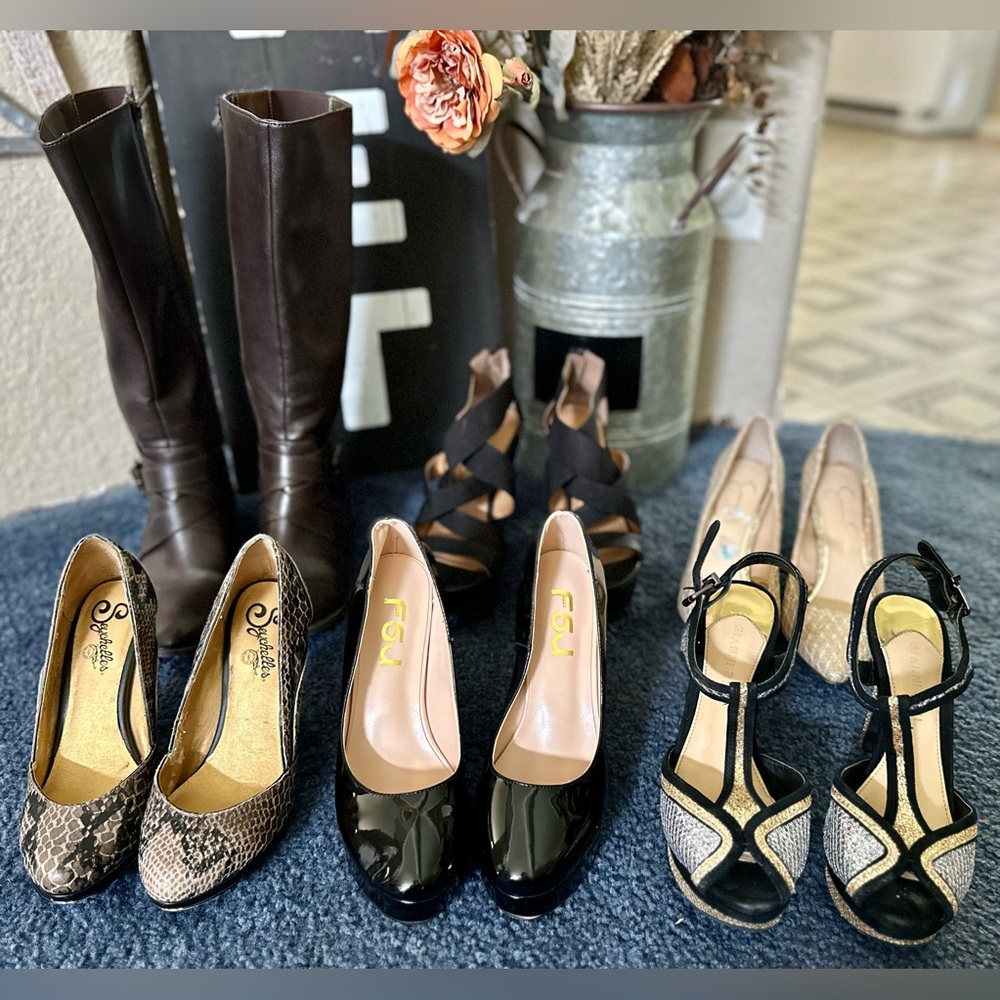 Women’s Heels & Boot Lot size 6